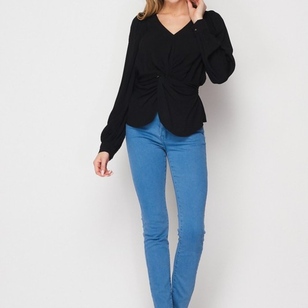DOWN TO BUSINESS Blouse / Top - Black - Picture 3 of 7